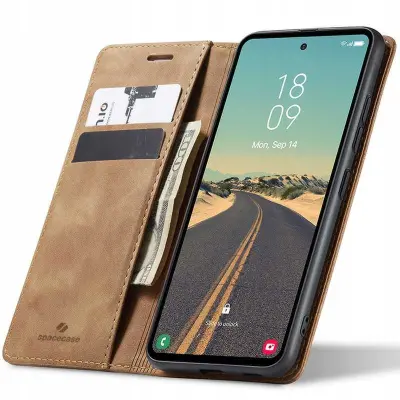SPACECASE CASE WALLET GALAXY S23 FE SVETLO RJAVA ZA SAMSUNG