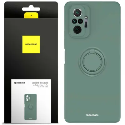 SPACECASE SILIKONSKI OVITEK OBROČ ZA XIAOMI REDMI NOTE 10 PRO TEMNO ZELEN