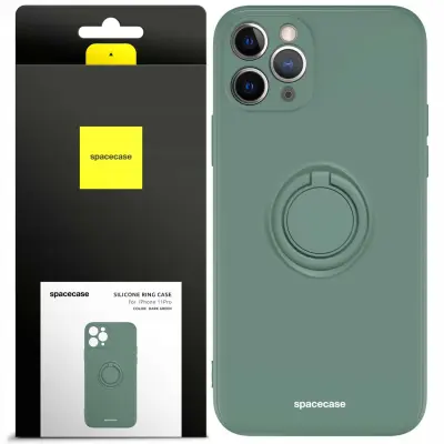 SPACECASE OVITEK SILIKONSKI OBROČ ZA IPHONE 11 PRO TEMNO ZELEN