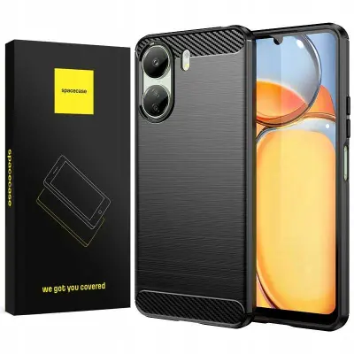 SPACECASE OVITEK CARBON COVER ZA XIAOMI POCO C65 REDMI 13C 4G ČRN