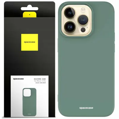 SILIKONSKI OVITEK SPACECASE ZA IPHONE 14 PRO MAX TEMNO ZELEN