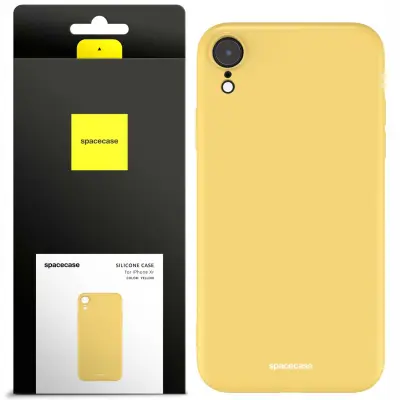 SILIKONSKI OVITEK SPACECASE ZA IPHONE XR ZAŠČITA RUMENA