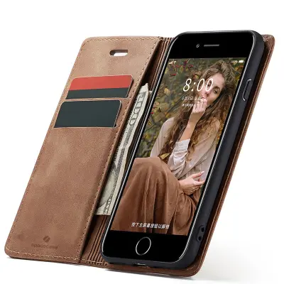 SPACECASE OVITEK WALLET ZA IPHONE 7 8 SE 2020 OVITEK USNJEN OVITEK LIGHT
