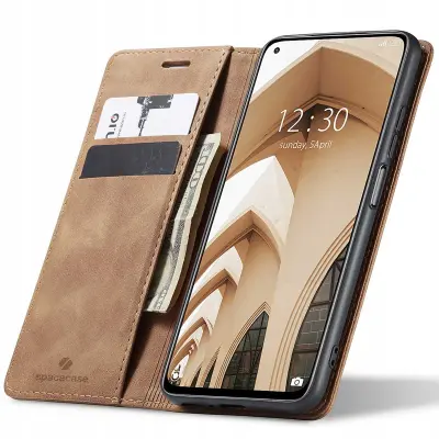 SPACECASE OVITEK DENARNICA ZA XIAOMI MI 10T 10T PRO SVETLO RJAVA