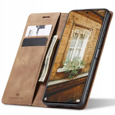 SPACECASE CASE DENARNICA ZA XIAOMI 11T 11T PRO USNJENA RJAVA