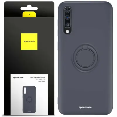 SPACECASE SILIKONSKI OVITEK OBROČ ZA SAMSUNG GALAXY A70 ČRN OVITEK