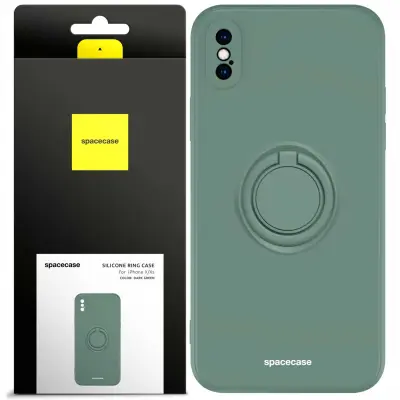 SPACECASE SILIKONSKI OVITEK OBROČ ZA IPHONE X XS TEMNO ZELEN OVITEK