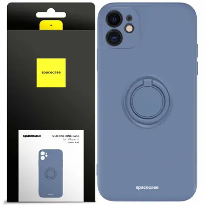 SILIKONSKI OVITEK S OBROČKOM SPACECASE ZA IPHONE 11 MODER