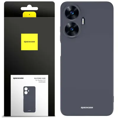 SILIKONSKI OVITEK SPACECASE ZA TELEFON REALME C55 ČRN