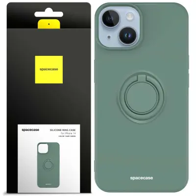 SILIKONSKI OVITEK SPACECASE OBROČ ZA IPHONE 14 OVITEK TEMNO ZELEN