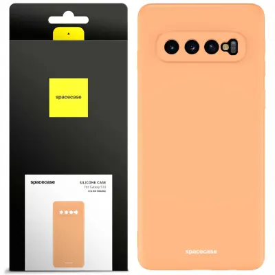 SILIKONSKI OVITEK SPACECASE ZA SAMSUNG GALAXY S10 ORANŽEN