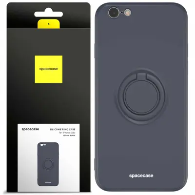 SPACECASE SILIKONSKI OVITEK OBROČ ZA IPHONE 6 6S ČRN