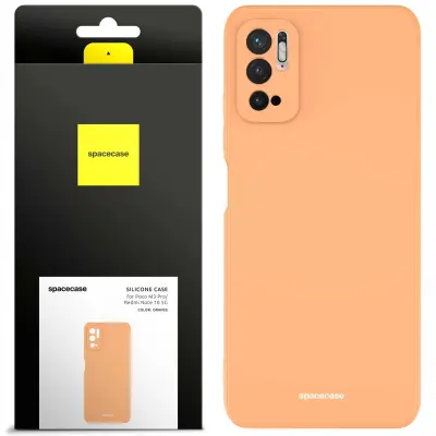 SILIKONSKI OVITEK SPACECASE ZA POCO M3 PRO NOTE 10 5G ORANŽEN