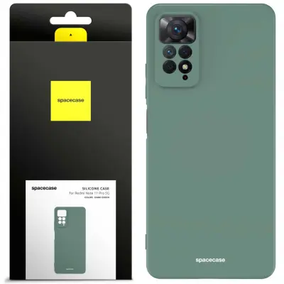 SILIKONSKI OVITEK SPACECASE ZA XIAOMI REDMI NOTE 11 PRO 5G TEMNO ZELEN