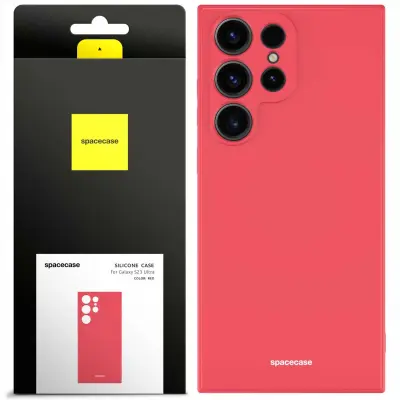 SILIKONSKI OVITEK SPACECASE ZA SAMSUNG GALAXY S23 ULTRA RDEČ