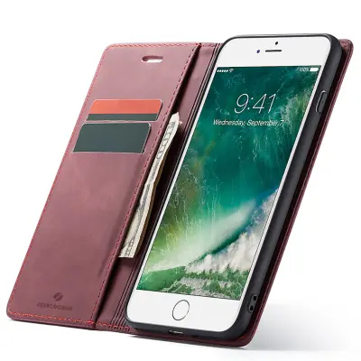SPACECASE OVITEK DENARNICA ZA IPHONE 6 6S PLUS RDEČA KARD