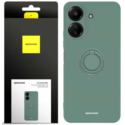 SPACECASE SILIKONSKI OVITEK OBROČ ZA XIAOMI REDMI 13C 4G / POCO C65 TEMNO ZELEN