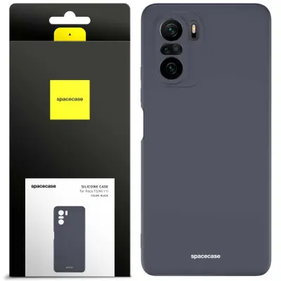 SPACECASE SILIKONSKI OVITEK POCO F3 MI 11I ZA TELEFON ČRN