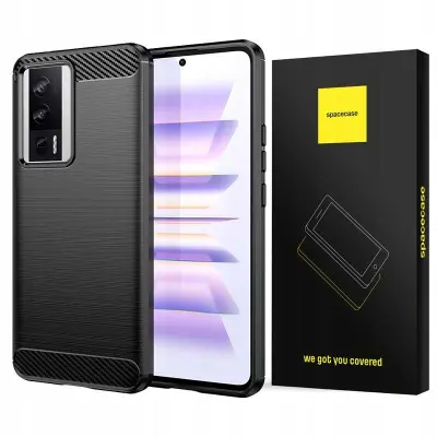 SPACECASE OVITEK CARBON COVER ZA POCO F5 PRO ČRN