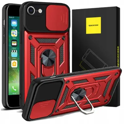 OVITEK SPACECASE OVITEK ZA IPHONE 7 8 SE CAMRING RDEČ
