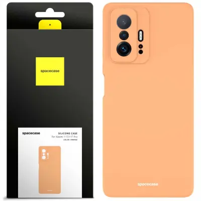 SPACECASE OVITEK SILIKONSKI OVITEK ZA XIAOMI 11T 11T PRO ORANŽEN