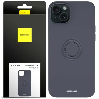 OVITEK SPACECASE SILIKONSKI OBROČ ZA IPHONE 15 PLUS ČRN