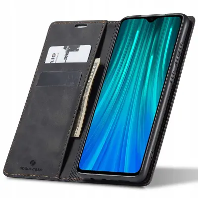SPACECASE OVITEK DENARNICA ZA XIAOMI REDMI NOTE 8 PRO ČRN