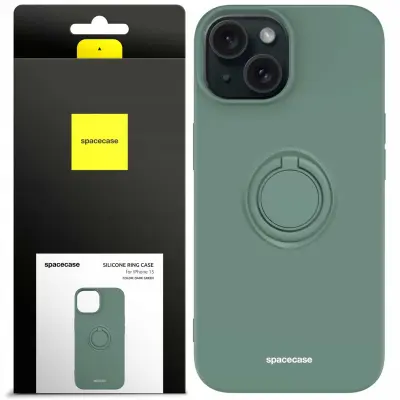 SPACECASE SILIKONSKI OVITEK RING ZA IPHONE 15 ZELEN