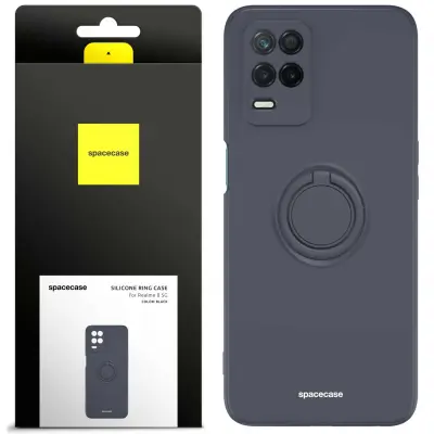 SPACECASE SILIKONSKI OVITEK OBROČ ZA TELEFON REALME 8 5G ČRN
