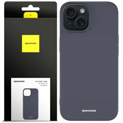 SILIKONSKI OVITEK SPACECASE ZA IPHONE 15 ČRNA ZAŠČ