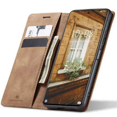 SPACECASE OVITEK DENARNICA GALAXY NOTE 10 LITE OVITEK ZA TELEFON RJAV