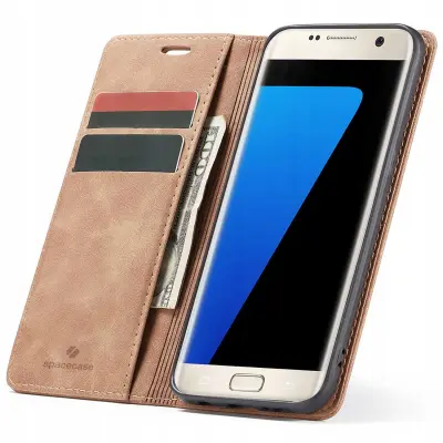 SPACECASE ETUI WALLET GALAXY S7 EDGE SVETLO RJAV ZA SAMSUNG