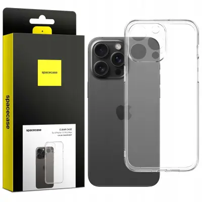 OVITEK SPACECASE CLEAR ZA IPHONE 15 PRO MAX, PROZOREN, ZAŠČITNI