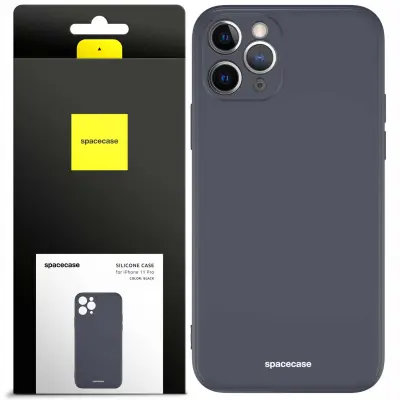 SILIKONSKI OVITEK SPACECASE ZA IPHONE 11 PRO ČRNA ZAŠČITA