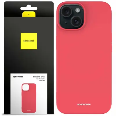 SILIKONSKI OVITEK SPACECASE ZA IPHONE 15 RDEČ