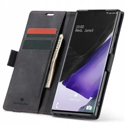 SPACECASE OVITEK DENARNICA ZA SAMSUNG GALAXY NOTE 20 ČRN OVITEK