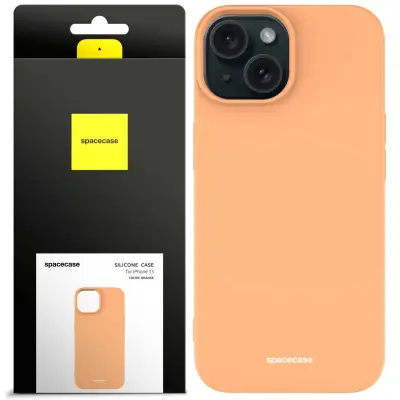 SILIKONSKI OVITEK SPACECASE ZA IPHONE 15 ORANŽEN