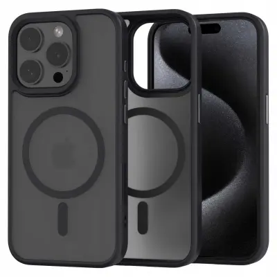 HIBRIDNI OVITEK SPACECASE ZA IPHONE 15 PRO ČRN