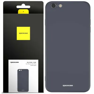 SILIKONSKI OVITEK SPACECASE ZA IPHONE 6 6S PLUS ČRN OVITEK
