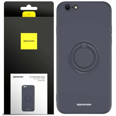 SPACECASE SILIKONSKI OVITEK OBROČ ZA IPHONE 7 8 SE OVITEK ČRN