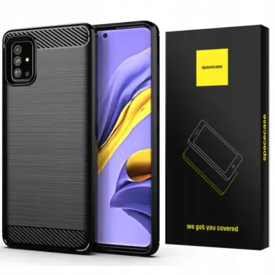 OVITEK SPACECASE CARBON COVER ZA SAMSUNG GALAXY A71 ČRN