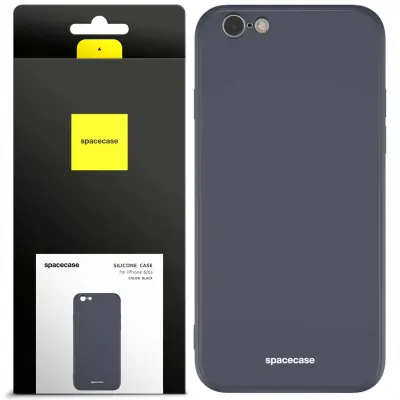 SILIKONSKI OVITEK SPACECASE ZA IPHONE 6 6S ČRN OVITEK