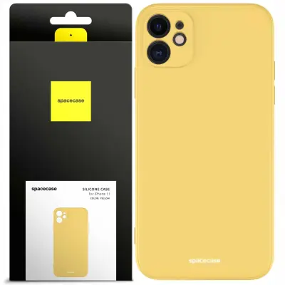 SILIKONSKI OVITEK SPACECASE ZA IPHONE 11 ZAŠČITNI TELEFON RUMENA