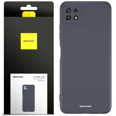 SILIKONSKI OVITEK SPACECASE ZA SAMSUNG GALAXY A22 5G ČRN