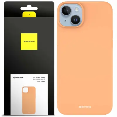 SILIKONSKI OVITEK SPACECASE ZA IPHONE 14 PLUS ORANŽEN