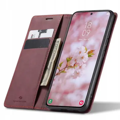 SPACECASE CASE DENARNICA ZA SAMSUNG GALAXY S22 RDEČA Z ŽEPOM