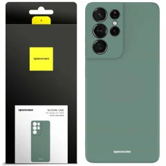 SILIKONSKI OVITEK SPACECASE ZA GALAXY S21 ULTRA TEMNO ZELEN