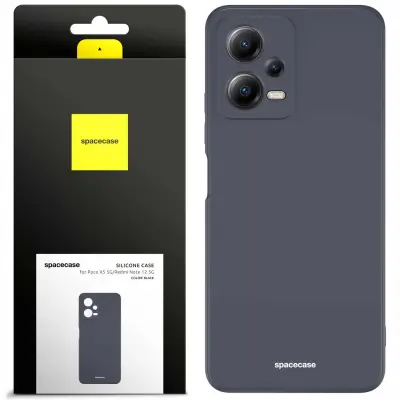 SILIKONSKI OVITEK SPACECASE ZA XIAOMI POCO X5 5G REDMI NOTE 12 5G ČRN