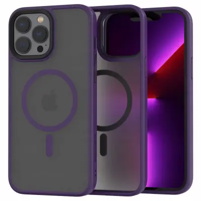 HIBRIDNI OVITEK SPACECASE ZA IPHONE 13 PRO MAX ZA MAGSAFE VIJOLIČEN