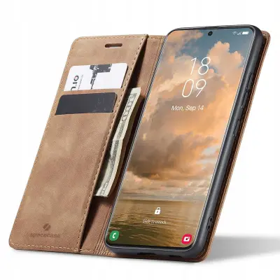 SPACECASE OVITEK GALAXY S21 ULTRA WALLET ZA SAMSUNG SVETLO RJAVA